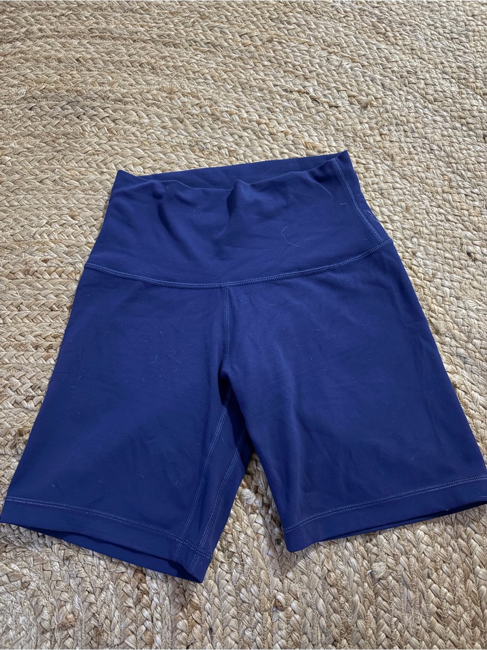 Aritzia High-Waist Navy Athletic Bike Shorts